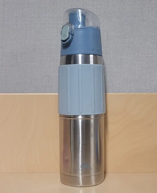 Bottiglia termica Thermos con apertura a pulsante e impugnatura grigia