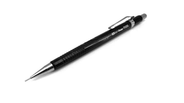 Pentel P205 mit 0,5-mm-Mine. Andere Baureihe als der GraphGear 1000.