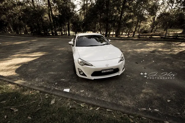 Toyota 86 in Originalgröße als Beispiel des Fahrzeugvorbilds. Das Foto zeigt keinen Tamiya-Bausatz und belegt weder Maßstab noch Packungsinhalt.